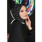Afvente Mermer Desen Beyaz Soft Pamuk Eşarp