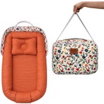 NGN Collection Çantalı Babynest Bebek Çantası %100 Pamuk Çiçekli Yaz Serisi 84x46 cm Ebatlarda