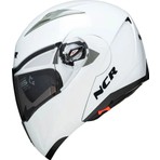 NCR Çene Açılır Kask Vizörlü Beyaz M Beden Ece Belgeli