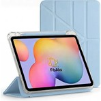 Fibaks Apple iPad 11 A16 10. Nesil 10.9 Kılıf Tri Folding Standlı Kalemlikli Kalem Bölmeli 3 Katlamalı Standlı Uyku Modlu Smart Kapak