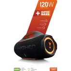 Powerway Higher 120W 4x Güç USB Hafıza Kartı Aux Fm LED Işıklı Bluetooth Hoparlör 8000 Mah Ses Bombası