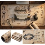 İyi Fikirler Lotr Yüzüklerin Efendisi Görünümlü Oyun Gaming Klavye Mouse Pad Kaymaz Taban Kenarları Dikişli Masa Matı 80X40 cm