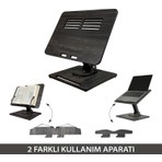 Vigo Wood Kitap Okuma Standı Yükseklik Ayarlanabilir Katlanabilir 360º Dönebilen Laptop Standı Antik