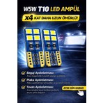 Duolight T10 W5W LED Ampül 2 Adet X4 Uzun Ömür Ultra Parlak Beyaz Park Plaka Tavan Bagaj Ledi