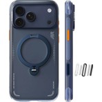 Torras Apple iPhone 17 Pro Max / 18 Pro Max Uyumlu O Stand Q3 Spin Air MagSafe Uyumlu Darbeye Dayanıklı - Lacivert