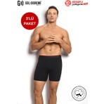 Jiber Erkek Premium 3'lü Katlama Yapmaz Pamuklu Likralı Esnek Çok Rahat Uzun Boxer