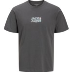 Jack & Jones Erkek Bisiklet Yaka Gögüs Baskili Tisört - New Plas