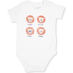 Hellobaby Erkek Bebek Body Hayvan Baskılı Çıtçıtlı Çıtçıtlı Yaka Short Sleeve