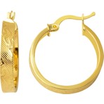 Bilezikci 2,5 cm. Çaplı Versage Halka Küpe 14 Ayar Altın