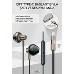 Mtl Type-C Mıknatıslı Stereo Kulaklık Şarj Girişli Tak Çalıştır Oyuncu - Yüksek Ses Kalitesi MT255