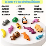 Tavşan Yumi Hareketli Hayvan Figürlü Oyuncak Anahtarlık -12'li - 15'li - 20'li Setler / 4-7 cm Büyüklüğünde