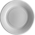 Ambalaj Pazarı Karton Tabak Beyaz 18 cm - 25 Adet