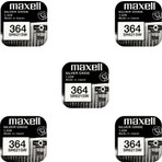 Maxell 364 SR621SW 1.55V Düğme Pil 5'li Saat Pili Yüksek Performanslı Çinko
