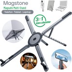 Enkado Laptop Stand Katlanabilir Ayarlanabilir Manyetik Magsafe Alüminyum Telefon Tablet Tutucu Tripod 3in1