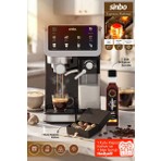 Sinbo SCM-2994 Pro Espresso Kahve Makinesi 20 Bar Basınçlı 6 Içecek Hazırlama Buharlı Süt Köpürtücülü