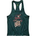 Bluu Fitness Gym Tank Top Unisex Sporcu Atleti Be Your Yeşil Renkli Tasarım ile Rahat Kullanım