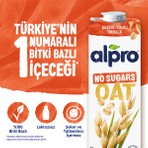 Alpro Şekersiz Yulaf Sütü 1 L Vegan Laktozsuz Bitkisel Bazlı