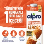 Alpro Şekersiz Badem Sütü 1 L Vegan Laktozsuz Bitkisel Bazlı