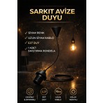 Lumixa Enerji Kablolu Sarkıt Avize E27 Duy Tesisatı Askı Takımı Siyah Renk