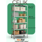 Alanraf 6 Katlı Galvaniz Çelik Raf 31X93X200 cm Hırdavat, Market, Ofis, Banyo, Depo, Mutfak, Raf Sistemleri