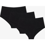 Penti Siyah Pamuklu Yüksek Bel 3'lü Slip Külot