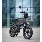 Skyjet Robusto Premıum Elektrikli Bisiklet - 750W Katlanabilir Şehir Bisikleti 6 Vites Siyah Renkli Güçlü Motor