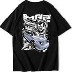 Brz Collection Unisex Oversize Mr2 T-Shirt Siyah