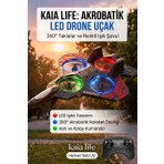 Kaia Life Uzaktan Kumandalı Drone Uçak LED Işıklı 360 Derece Akrobatik Hareket Özellikli