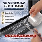VEXORA GLOBAL Yalıtım Bandı 10M x 5cm x 0,6 mm – Güçlü Yapışkan,su ve Hava Geçirmez, Kapı & Pencere Soğuk Önleyici Bant