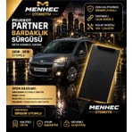Menhec Otomotiv Peugeot Partner Orta Konsol Bardaklık Kapağı Sürgülü Kapak 2008-2018 Siyah