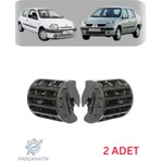 Parçamatik Renault Clio 2 Kalorifer Havalandırma Izgarası Siyah Difizör Yan Sağ, Sol (Aynı) Set (2 Adet)