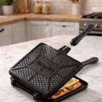 Lavonni OcakChef Döküm Ocak Üstü El Tost Makinesi Maxi Boy 26x20 cm Çıtır Tost Tavası