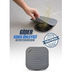 Omilife Gri Kare Silikon Gider Kapağı Koku Önleyici Lavabo Banyo Mutfak Gider Tıkacı 14.5 cm