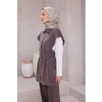 Belli Bej Çiçek Desen %100 Twill İpek Eşarp 4204 - 84