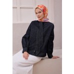 Belli Lila Çiçek Desen %100 Twill İpek Eşarp 4220 - 53