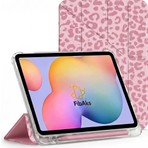 Fibaks Galaxy Tab S9 FE/S10 FE/S10 Lite Kılıf Kalem Bölmeli Yatay ve Dikey Standlı Smart Uyku Modlu Leopar