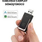 Araç Içi Kablosuz Carplay Adaptörü 2in1 Android Auto ve Apple Carplay Uyumlu (Tak Çalıştır)