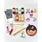 Liva Craft Mini Punch Seti Renkli Malzemelerle Tam Paket Başlangıç Kiti Hobi İçin Uygun