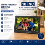 Nivego Nvg Dijital Fotoğraf Çerçevesi 10” Inç Hd Ekran | Video & Müzik Destekli | USB & Sd Kart Girişli Akıllı Fotoğraf Çerçevesi Uzaktan Kumandalı