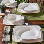 Güral Porselen Vivente 24 Parça 6 Kişilik Bone Yemek Takımı