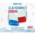 Beepcam Caydırıcı Alarm Sireni LED Işıklı Sahte Güvenlik Sireni 12V Kırmızı/mavi