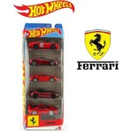 Hot Wheels Ferrari 5'li Model Araba Seti JLN12 1:64 Koleksiyon