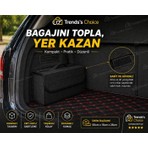 Trends's Choice Araba Oto Bagaj Çantası Siyah Oto Bagaj Düzenleyici Organizer Araç Içi Oto Aksesuar Keçe Çanta