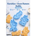 Eysera Bluey 3'lü Kurabiye Kalıbı Seti/oyun Hamur Kalıbı Seti/hamur Şekillendirici