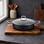 Falez Black Line Granit Karnıyarık Tencere 22 cm