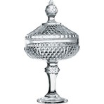 Paşabahçe Ayaklı Diamond Şekerlik 97243 29,5 cm Şeffaf Cam Malzemeden 2 Parça Set