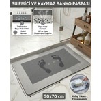 Su Emici Banyo Paspası Kaymaz Tabanlı Su Emici Yapı 50 x 70 cm  Kare