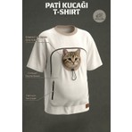 Petolojim Pati Kucağı Tshirt (Kanguru Keseli Kedi-Köpek Taşıma Kıyafeti) S/m Beden Oversize