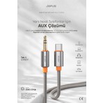 Jopus iPhone Android Uyumlu - Type-C To 3.5mm Aux Kablo - Tak Çalıştır Aux Örgülü - 1 Metre - Ja-05