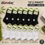 Dündar Erkek Bambu Patik Çorap Plus Dikişsiz 12'li